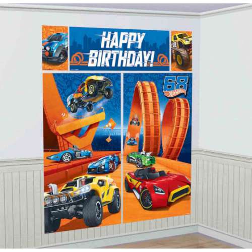 Hot Wheels Wall Decorating Kit - Click Image to Close